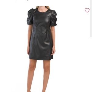 Faux leather dress